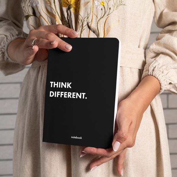 Блокнот у клiтинку Think Different чорний orner-1299 фото
