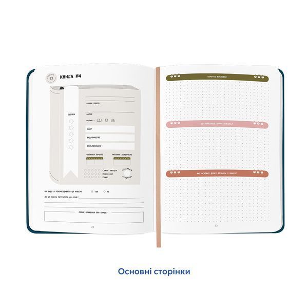 Щоденник читацький &laquo;Keep calm and read on&raquo; синій orner-3032 фото