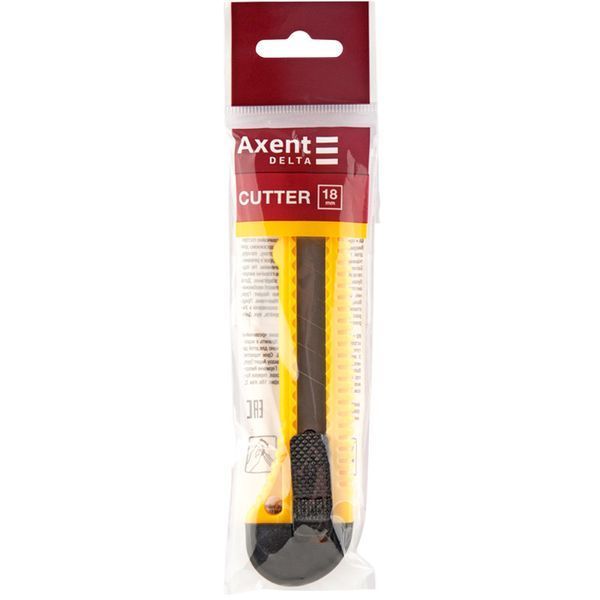 Нож канцелярский, 18 мм, желтый d6522-02 фото