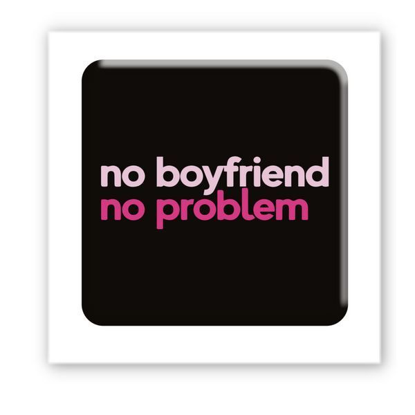 3D-стікер "No boyfriend-no problem" SX-156 фото