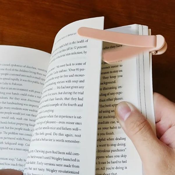 Силіконова закладка для книг, рожева px-00662-3 фото