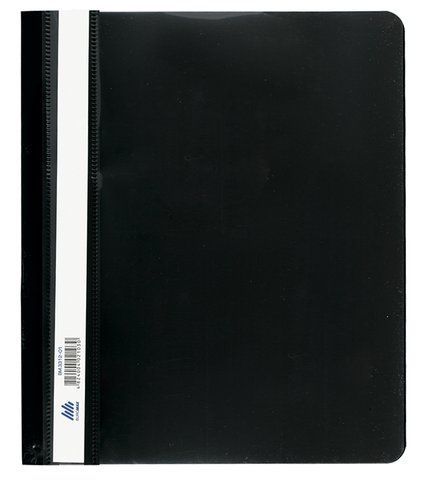 Папка-скоросшиватель с механизмом "усики", А5, 120/160 мкм, черная BM.3312-01 фото