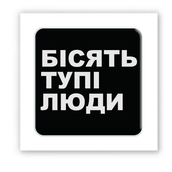 3D стікер "Бісять тупі люди" SX-126 фото