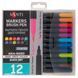 Набір акварельних маркерів SANTI Brush Pen 12 кольорів двосторонні 390998 фото 1