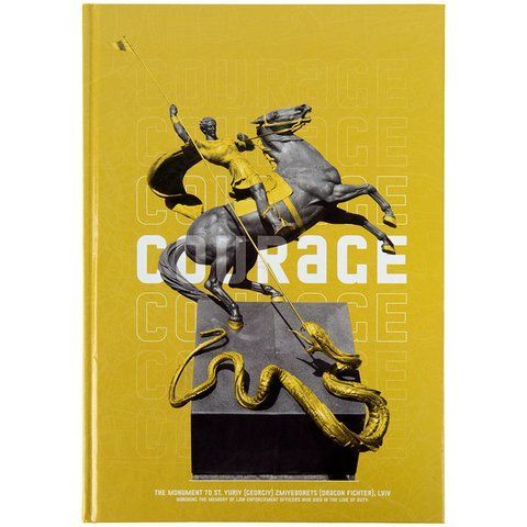 Книга записна А4 Courage, 96арк., кліт., жовта 8422-552-a фото