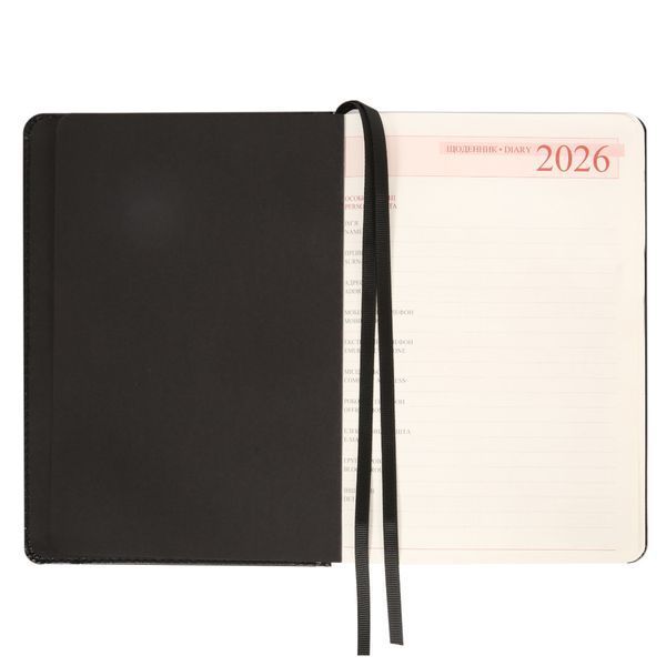 Щоденник А5 Leo Planner датований 2026 "Legacy", твердий, чорний, 368 сторінок 252649 фото