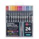 Набір маркерів акварельних SANTI Brush Marker 24 шт/уп двосторонні 391056 фото 1