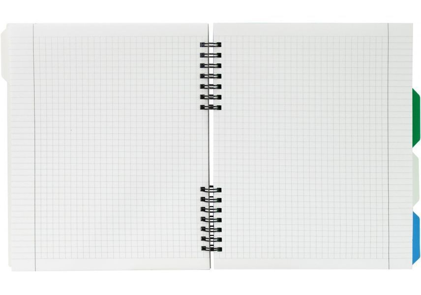 Блокнот "ExpressViolet", B6, пластиковая обл., спираль, с разделителями, 100 л., клетка, O20358-16 O20358-16 фото