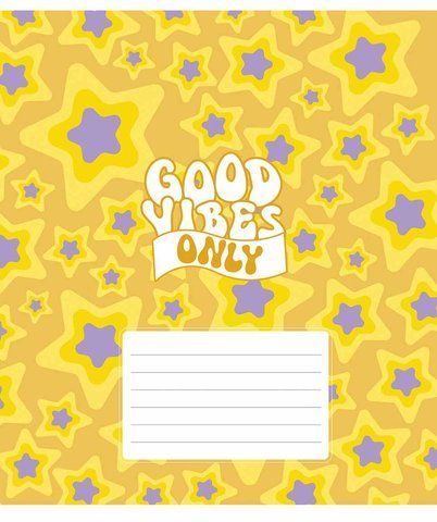Зошит учнівський, 18арк., у лінію, "Good vibes only" 018-3561L фото