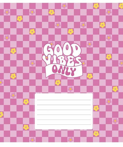 Зошит учнівський, 18арк., у лінію, "Good vibes only" 018-3561L фото
