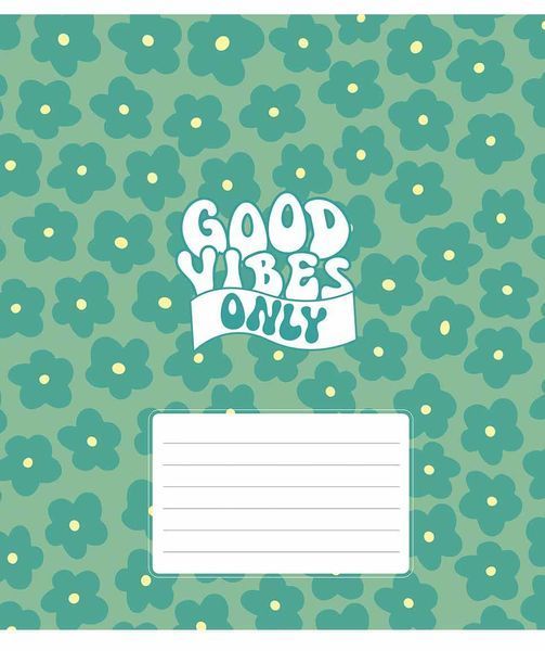 Зошит учнівський, 18арк., у лінію, "Good vibes only" 018-3561L фото