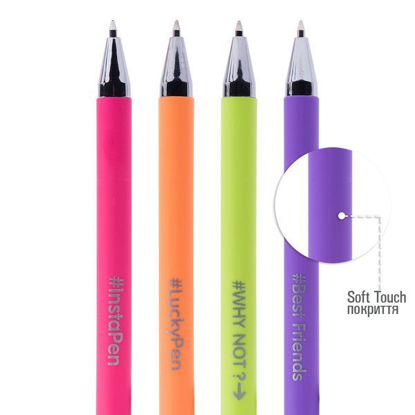 Ручка шариковая YES Lucky Pen 0,7 мм синяя автоматическая 411967 фото