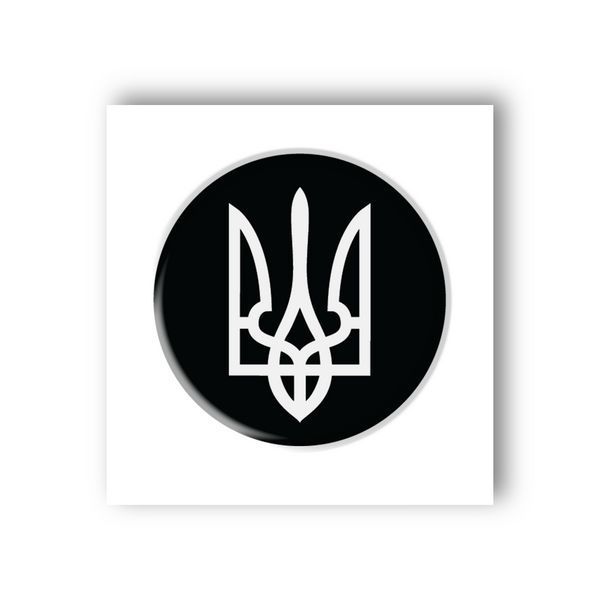 3D стікер "Герб чорно-білий" SX-82 фото
