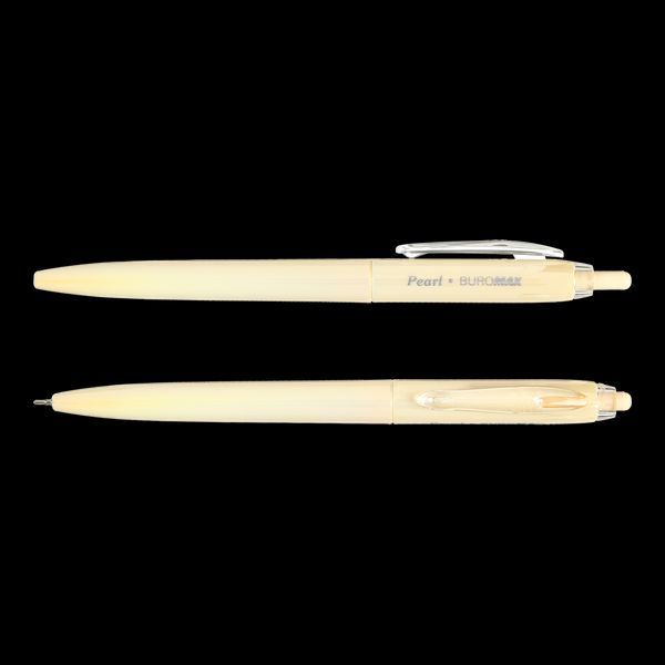 Ручка масляна автоматична PEARL, 0,7 мм, ассорті корпусів, сині чорнила BM.8371 фото