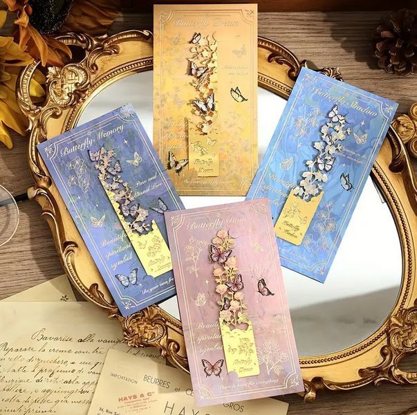 Металева закладка для книг "Метелики" px-00289-32 фото