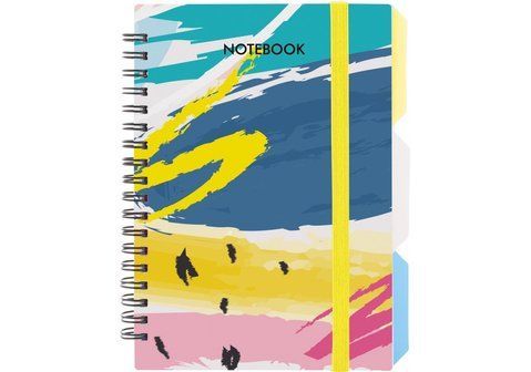 Блокнот "DESIGN 27", B6, пластиковая обл., спираль, с разделителями, 100 л., клетка O20358-27 фото