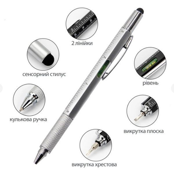 Мультифункциональная ручка со стилусом, черная px-00385-2 фото