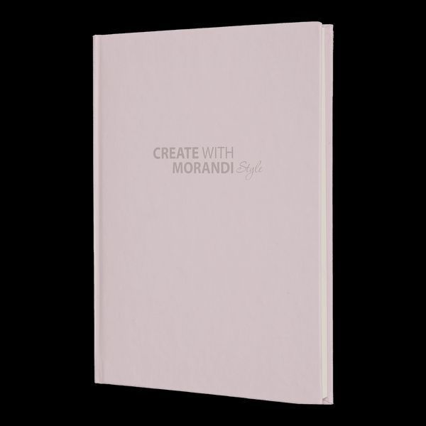 Записна книжка MORANDI STYLE, А5, 80 арк., клітинка, офсет крем, тв. лам. обкладинка, пудрова BM.2411-57 фото