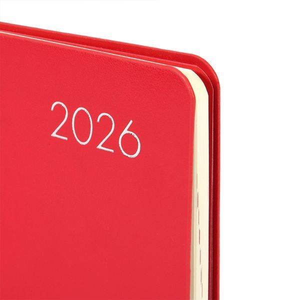 Еженедельник 10х17 см Leo Planner датированный 2026 "Glory", мягкий, красный, 128 страниц 252652 фото