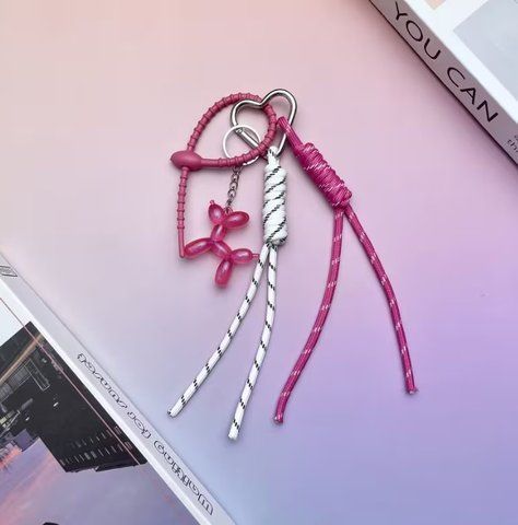 Брелок для ключів та сумки "Pink baloondog" px-01008 фото