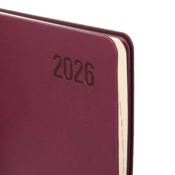 Еженедельник 10х17см Leo Planner датированный 2026 "Story", мягкий, винный, 128 страниц 252653 фото