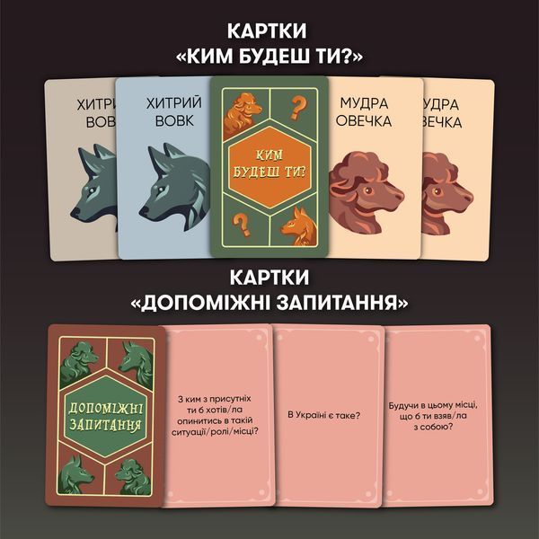 Настільна карткова гра для компанії "Вовк в овечій шкурі" подарунок для друзів orner-2764 фото