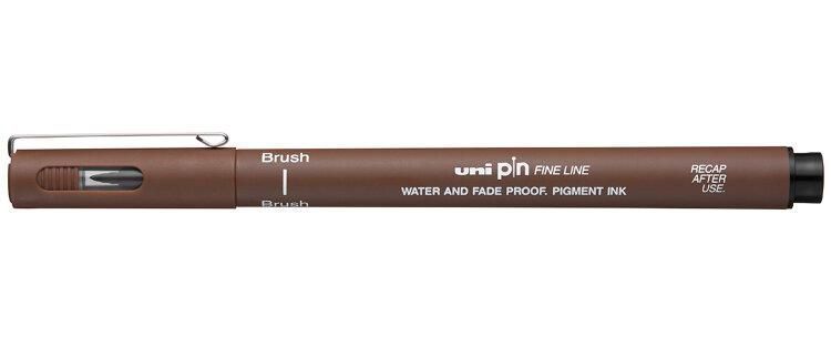 Лайнер браш Uni PIN Brush FINE LINE, сепія PINBR-200(S) SEPIA фото