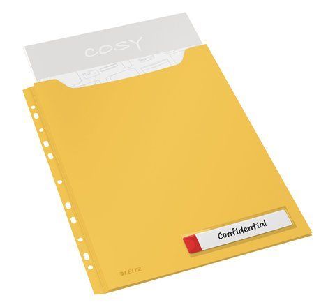 Файл для документов расширенный А4 РР на 150 арк., Leitz Cosy, уп/3шт., желтый, арт.4668-00-19 4668-00-19 фото