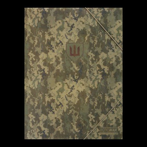 Папка на гумках MILITARY, А4, матовий непрозорий пластик, зелений BM.3908-04 фото