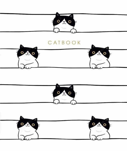 Зошит в лінію 48 аркушів, кольорова обкладинка УФ-лак, дизайн: Catbook Школярик 048-3353L 048-3353L фото