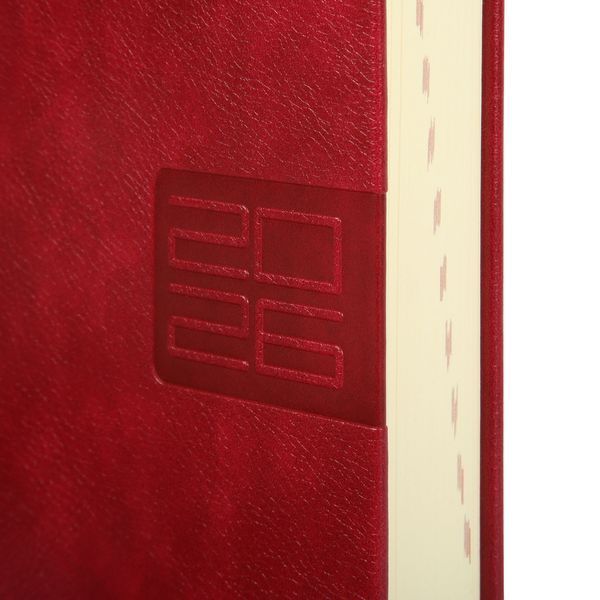 Щоденник А5 Leo Planner датований 2026 "Persona", твердий, бордовий, 368 сторінок 252663 фото