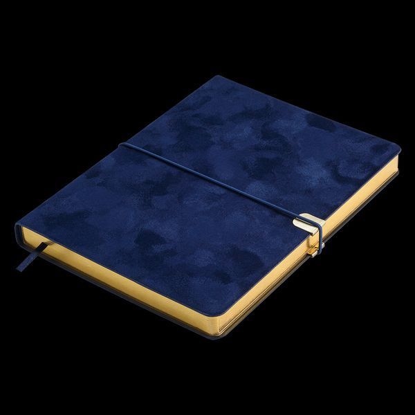 Щоденник недат. VELOUR, A5, синій, штуч.шкіра, 336 стор BM.20770-02 фото