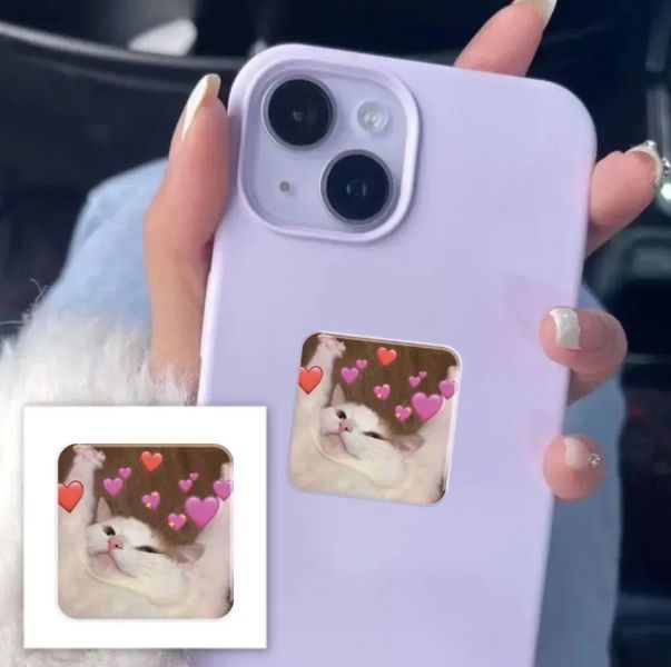 Об'ємна наліпка "Cat love" SX-273 фото