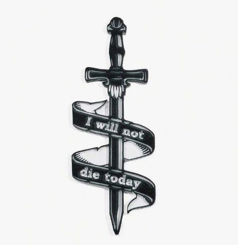 Акрилова закладка "I will not die today" УЦЕНКА!!! px-00510 фото