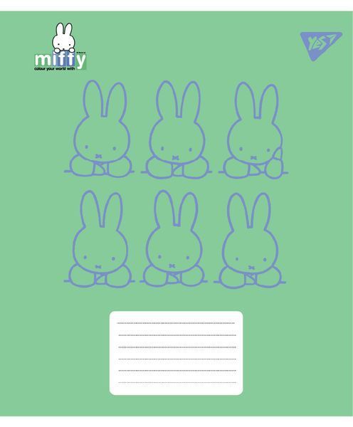 А5/12 кос. Yes Miffy Bunny, зошит учнівський шкільний 767619 фото